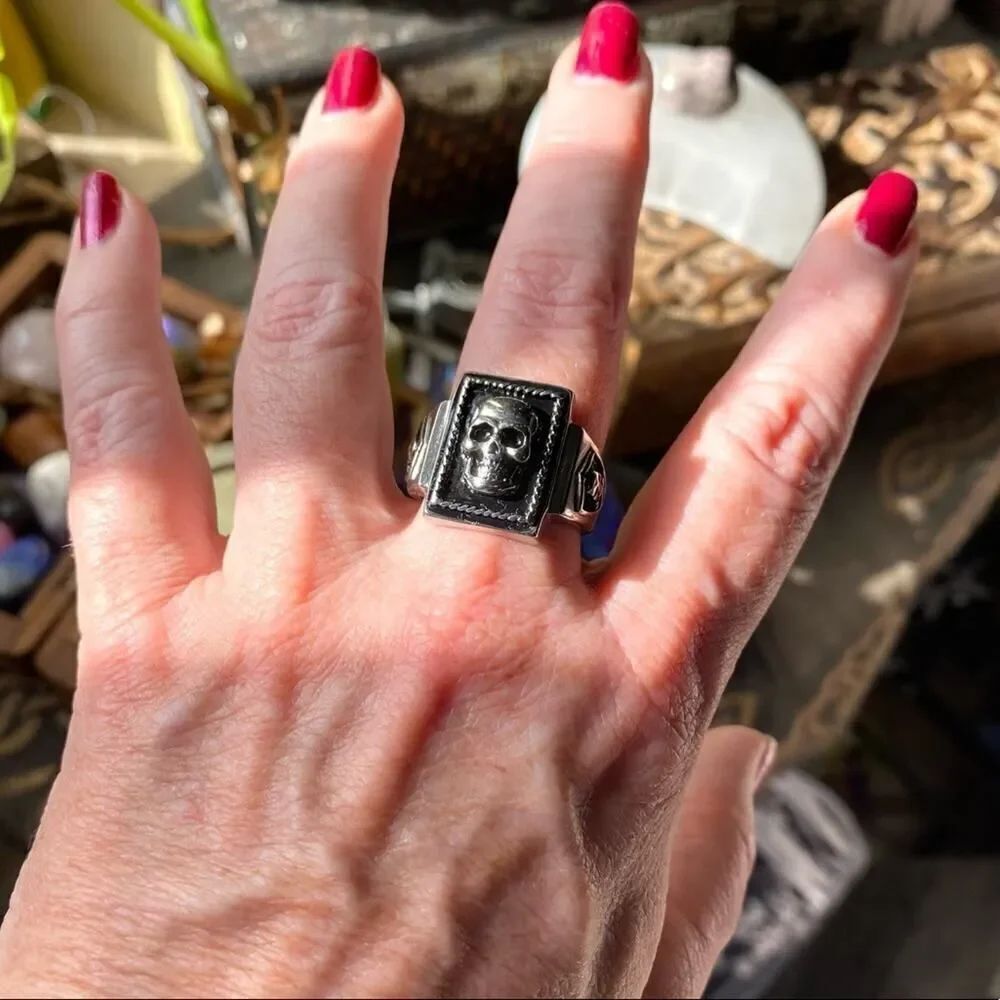 Stainless Steel Skull Ring Sizes 9–12